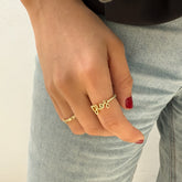 Anillo “DIOS” en Baño de Oro